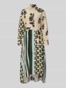 Getailleerde blousejurk van pure zijde, model 'PASSO'