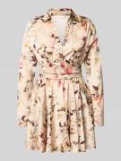 Mini-jurk met V-hals, model 'CONCETTA FLARE DRESS'