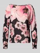 Regular fit blouse met boothals