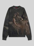 Oversized sweatshirt met Jean Louis Forain-print, model 'DABUSI'