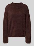 Gebreide pullover met ronde hals, model 'Cat'