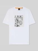 Regular fit T-shirt van puur katoen