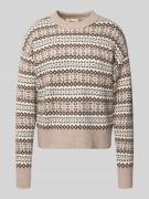 Gebreide pullover met ribboorden, model 'INES'