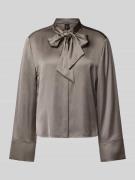 Regular fit strikblouse met blinde knoopsluiting