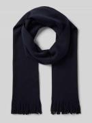 Sjaal van wolmix met franjes