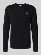 Regular fit gebreide pullover van katoenmix