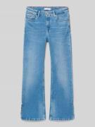 Flared jeans van katoenmix