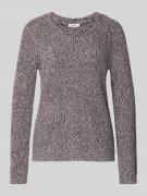 Regular fit gebreide pullover van katoenmix