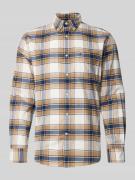 Regular fit flanellen overhemd van puur katoen