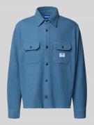 Oversized vrijetijdsoverhemd in wafellook, model 'EKYNONE'