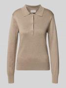 Regular fit shirt met lange mouwen van viscosemix, model 'Katie'