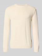 Regular fit gebreide pullover van katoenmix