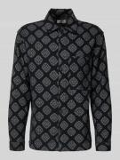 Slim fit vrijetijdsoverhemd met borstzak, model 'AZTEK'