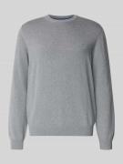 Regular fit gebreide pullover van een mix van katoen en wol