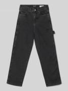 Straight fit jeans met logopatch, model 'Hammers'