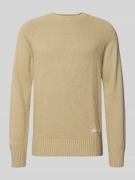 Gebreide pullover met ribboorden