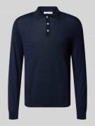 Regular fit poloshirt van scheerwol