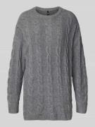 Regular fit gebreide pullover met structuurmotief, model 'JEANETTE'