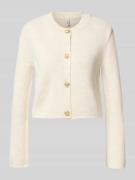 Relaxed fit gebreid jack met sierknoop, model 'TESSA'