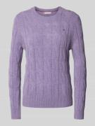 Regular fit gebreide pullover van pure wol