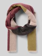 Sjaal van scheerwol met geometrisch motief