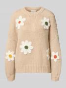 Gebreide pullover met ribboorden