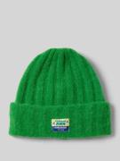 Gebreide muts met labelpatch, model 'VITOW'