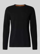 Regular fit shirt met lange mouwen en wafelstructuur, model 'TEMPESTO'