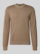 Regular fit gebreide pullover van pure scheerwol, model 'ASTEFO'
