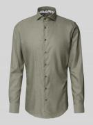 Slim fit zakelijk overhemd met haaikraag