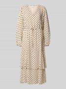 Midi-jurk met V-hals