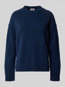 Oversized gebreide pullover met ribboorden