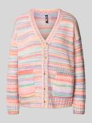 Regular fit gebreid jack van zacht ribtricot, model 'ORMAN'