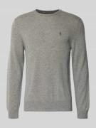 Regular fit gebreide pullover van pure wol