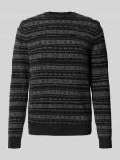 Regular fit gebreide pullover van pure wol