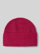 Regular fit muts met wol in gebreide look