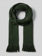 Sjaal van wolmix met franjes