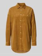 Relaxed fit overhemdblouse van corduroy