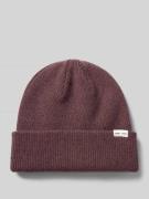 Beanie met labeldetail