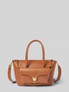 Handtas met labelopschrift, model 'DOUBLE BEAT'