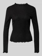 Slim fit shirt met lange mouwen van katoenmix, model 'EMMA'