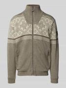 Wollen jack met opstaande kraag, model 'Hardanger'