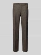 Regular fit pantalon van wolmix met zijde, model 'LEON'