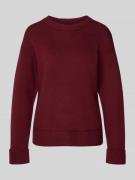 Relaxed fit gebreide pullover van katoenmix met wol