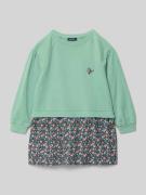 Mini-jurk met motiefstitching