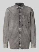 Vrijetijdsoverhemd in denimlook