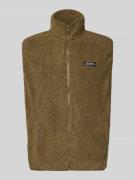 Fleecegilet met opstaande kraag en steekzakken