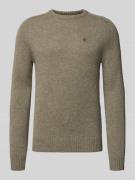 Regular fit gebreide pullover van pure wol