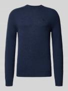Regular fit gebreide pullover van pure wol