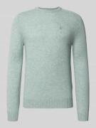 Regular fit gebreide pullover van pure wol